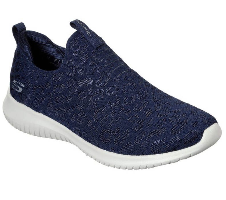 Skechers Dam Marinblå Slip On - Ultra Flex - Wild Journey - Sverige (NUKSR-8315)